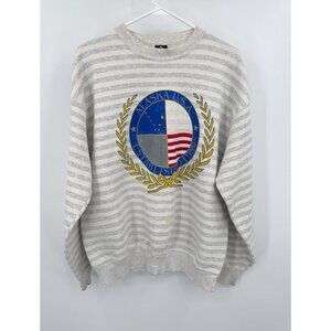 Rare VTG HL MILLER Gold‎ Alaska Striped Sweatshirt 90s XL